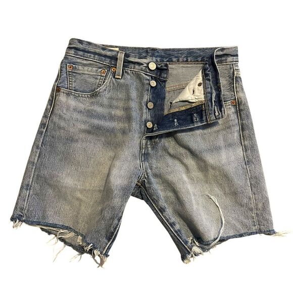 LEVIS 501 '93 PREMIUM BIG E Regular Jeans Denim Shorts Men‎ Size 32x7 Button Fly - Picture 3 of 11